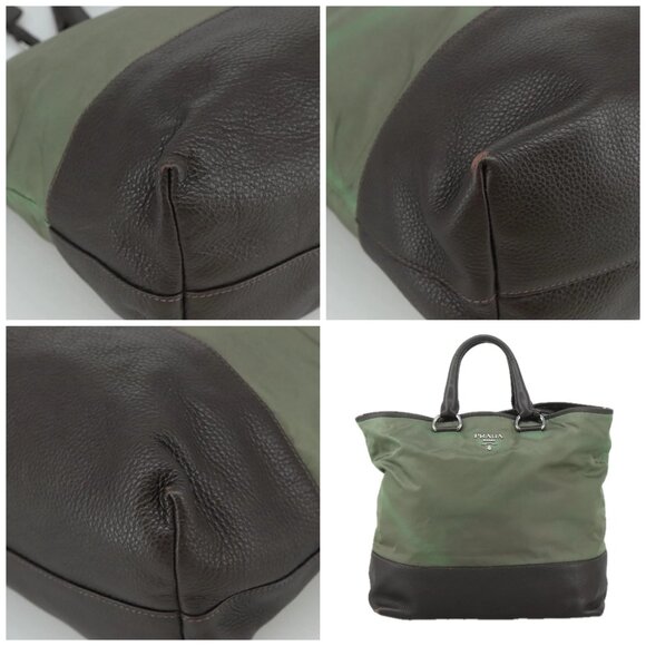 PRADA Tote Bag Nylon Leather 2way Khaki - Picture 11 of 15
